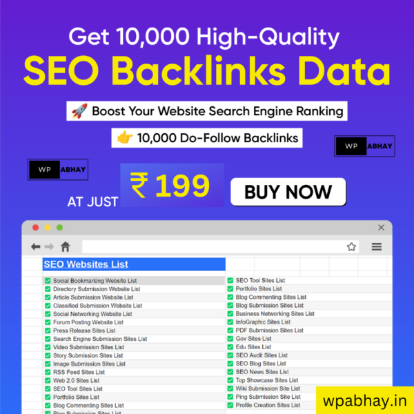 Seo Backlinks data fb ads 199