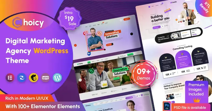 Choicy – Digital Marketing Agency WordPress Theme